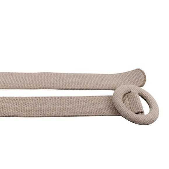 CLASSIC BEIGE CANVAS POLYESTER 1 5/8"Wd DRESS CASUAL WOMEN'S BELT Size S (t61 - Picture 11 of 12